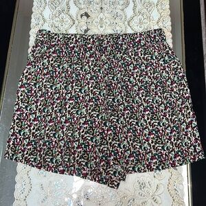 Joe Fresh cream shorts with multicolour abstract print